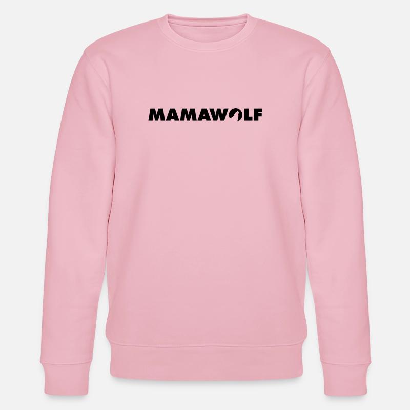 Mamawolf Schriftzug - Stanley/Stella Unisex Bio-Sweatshirt CHANGER  - Hellrosa