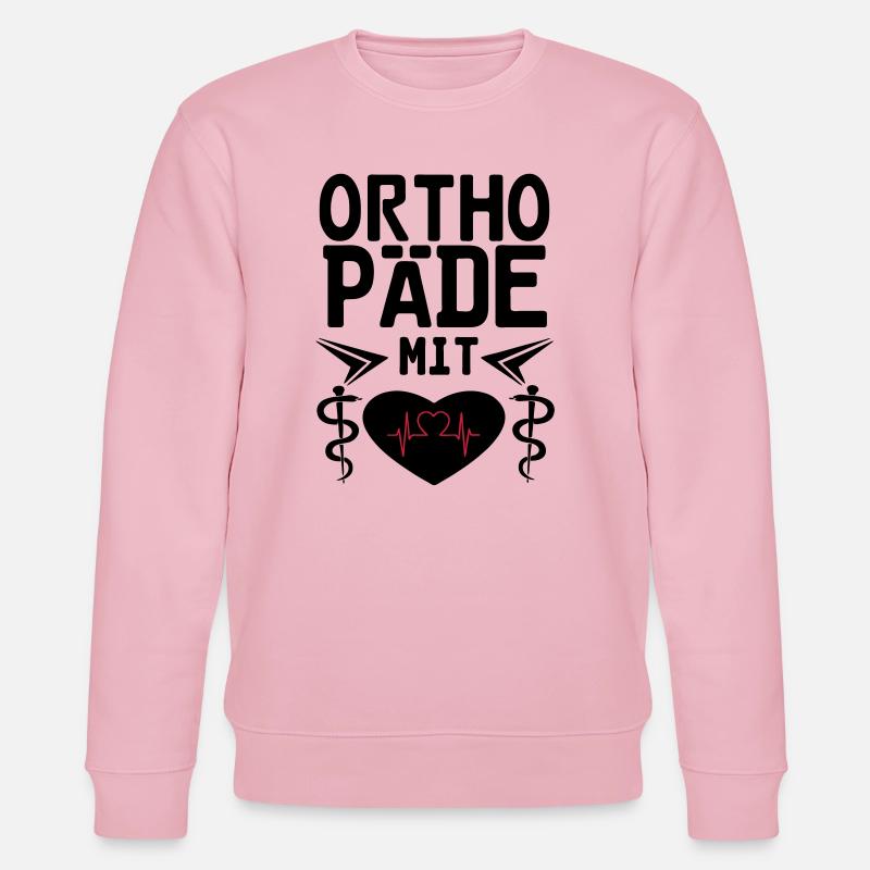 Orthopäde mit Herz Geschenk - Stanley/Stella Unisex Bio-Sweatshirt CHANGER  - Hellrosa