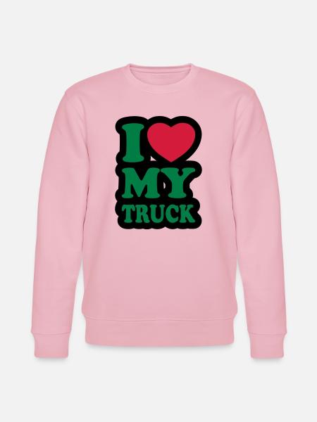 I love my truck - Stanley/Stella CHANGER Unisex Organic Sweatshirt - cotton pink