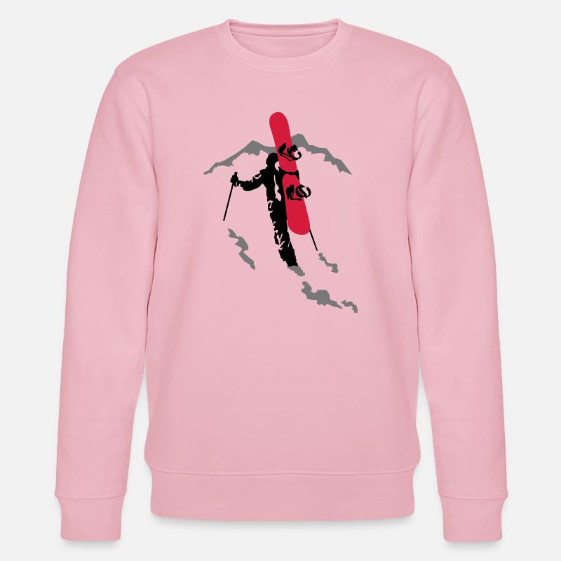 Freerider Snowboarder - Stanley/Stella Unisex Bio-Sweatshirt CHANGER  - Hellrosa