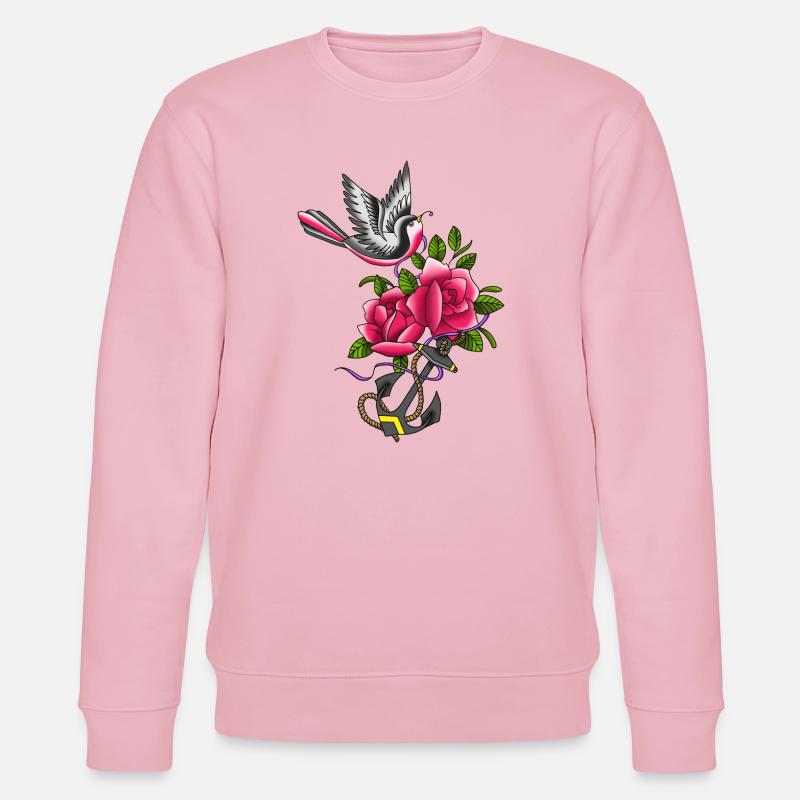 Vogel Tatoo - Stanley/Stella Unisex Bio-Sweatshirt CHANGER  - Hellrosa
