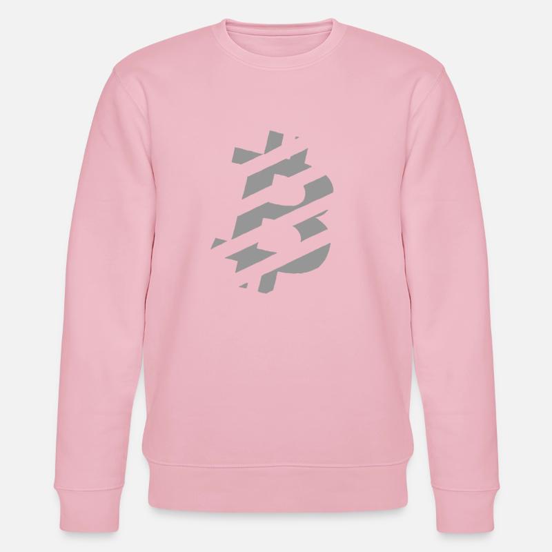Bitcoin BTC Logo - Stanley/Stella Unisex Bio-Sweatshirt CHANGER  - Hellrosa