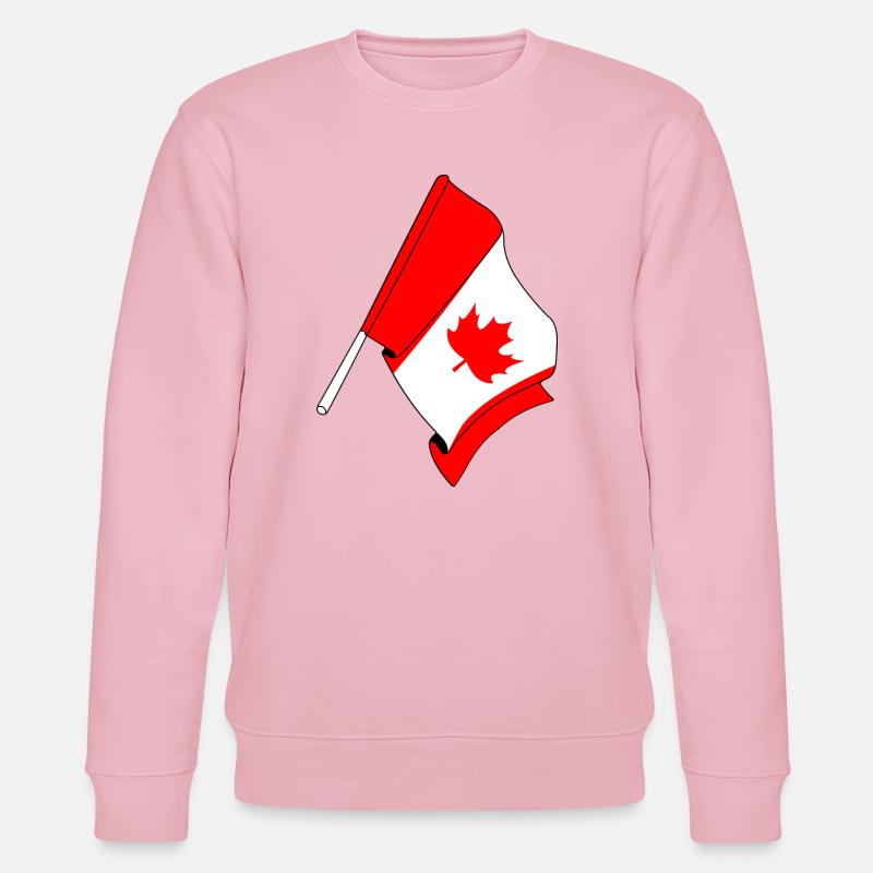 Flagge von Kanada - Stanley/Stella Unisex Bio-Sweatshirt CHANGER  - Hellrosa