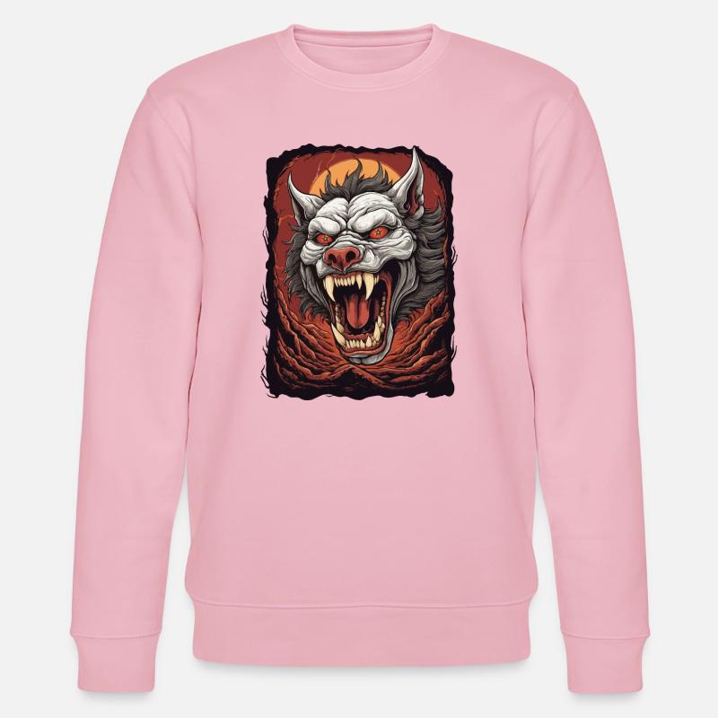 Höllen Dämon Hund - Stanley/Stella Unisex Bio-Sweatshirt CHANGER  - Hellrosa