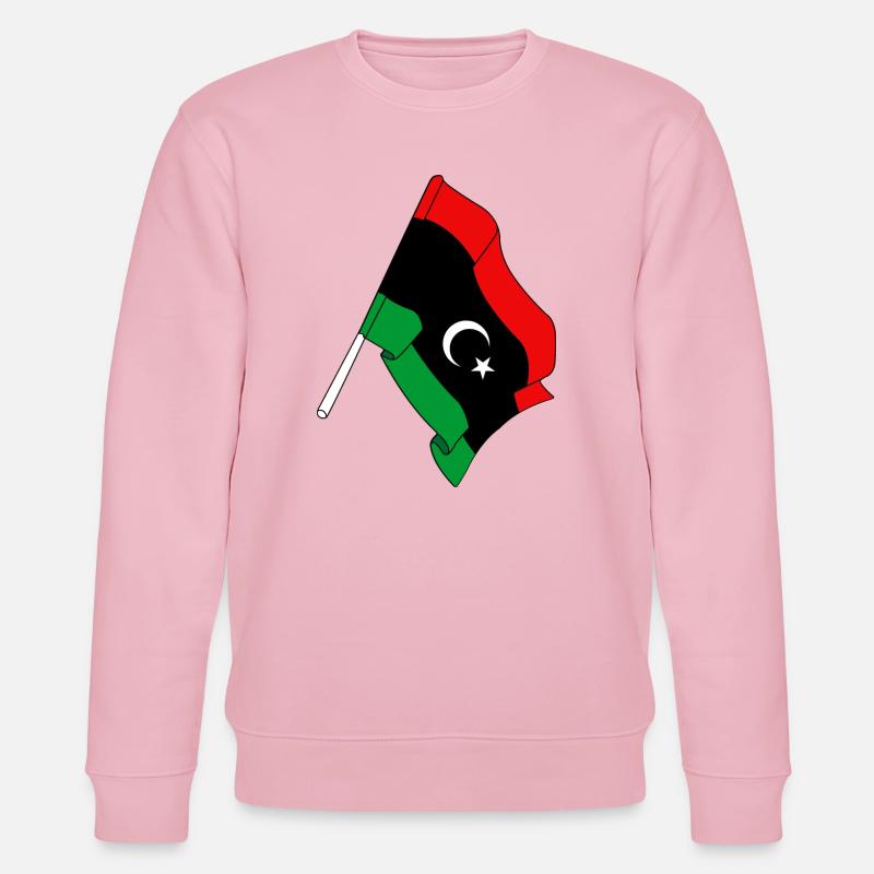Drapeau Libye - Sweat bio CHANGER Stanley/Stella Unisexe - rose pâle