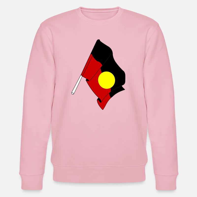Drapeau des Aborigènes - Sweat bio CHANGER Stanley/Stella Unisexe - rose pâle