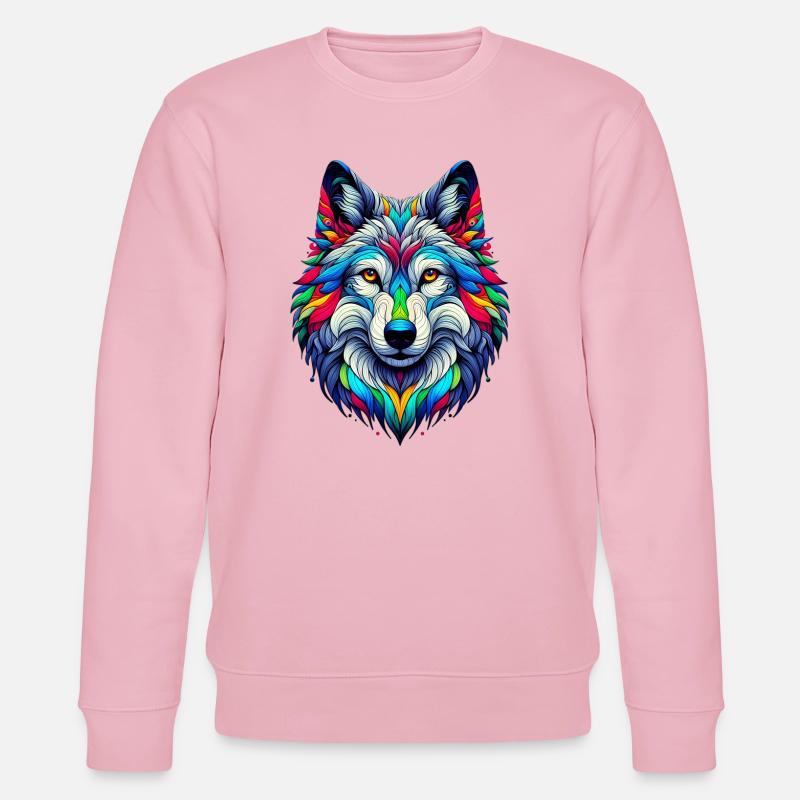 Wolf - Stanley/Stella Unisex Bio-Sweatshirt CHANGER - Hellrosa