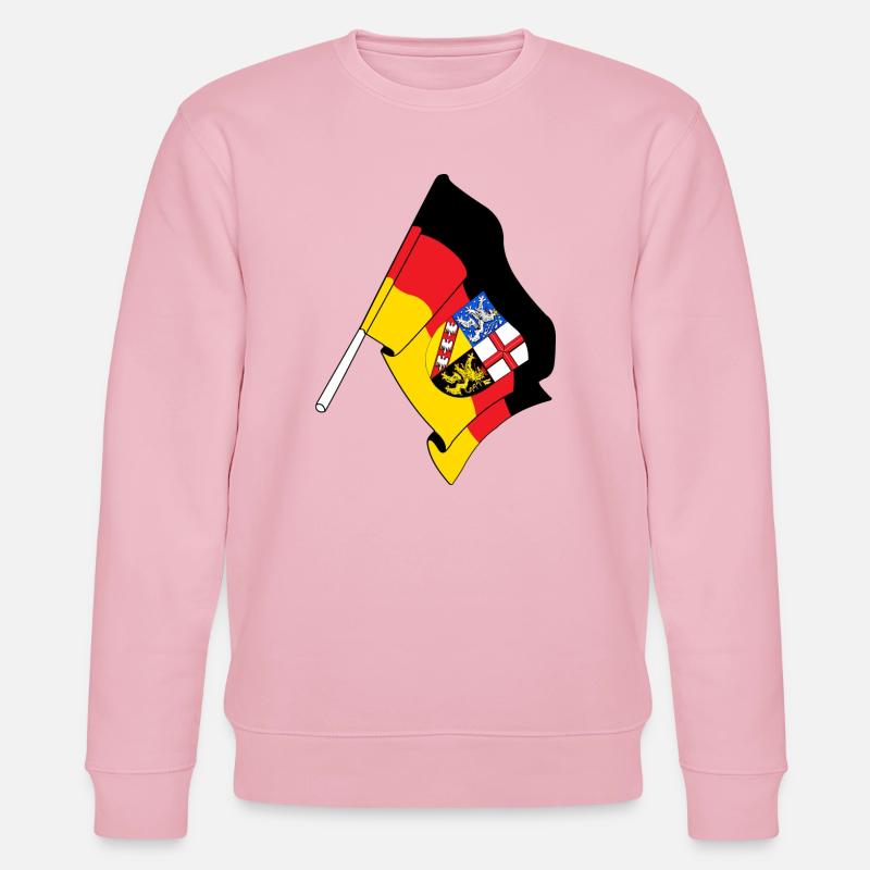 Drapeau de la Sarre - Sweat bio CHANGER Stanley/Stella Unisexe - rose pâle