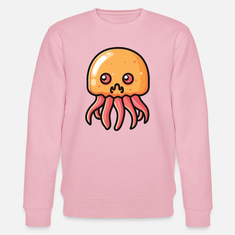 Qualle Halloween Comic Lustig - Stanley/Stella Unisex Bio-Sweatshirt CHANGER - Hellrosa