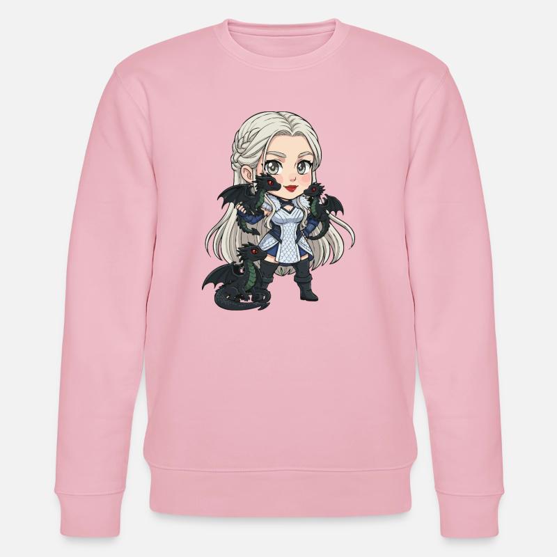 Drachen-Cosplay-Ritterin Chibi - Stanley/Stella Unisex Bio-Sweatshirt CHANGER  - Hellrosa