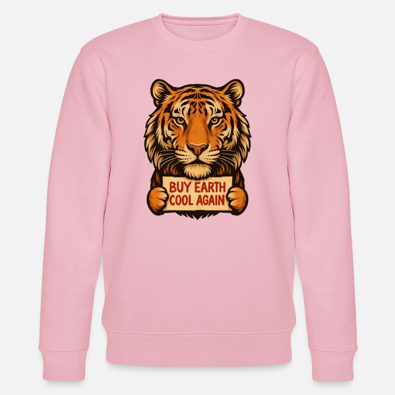 Tiger dit : Rends Eath Cool à Nouveau - Sweat bio CHANGER Stanley/Stella Unisexe - rose pâle