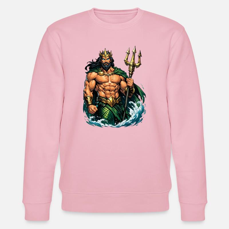 Le roi Poséidon avec le Trident - Sweat bio CHANGER Stanley/Stella Unisexe - rose pâle