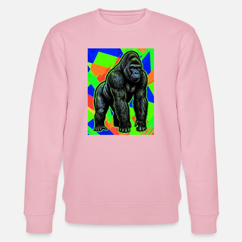 Gorilla - Stanley/Stella Unisex Bio-Sweatshirt CHANGER  - Hellrosa