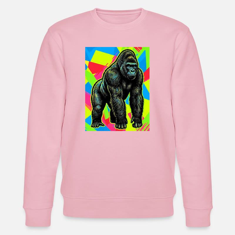 Gorilla - Stanley/Stella Unisex Bio-Sweatshirt CHANGER  - Hellrosa