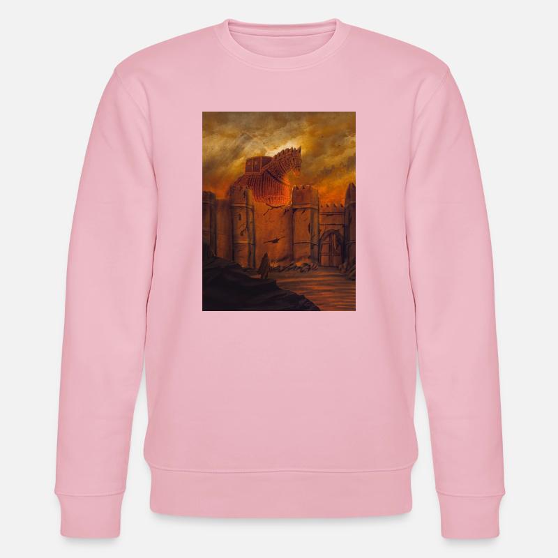 Trojanisches Pferd in Muralla - Stanley/Stella Unisex Bio-Sweatshirt CHANGER - Hellrosa