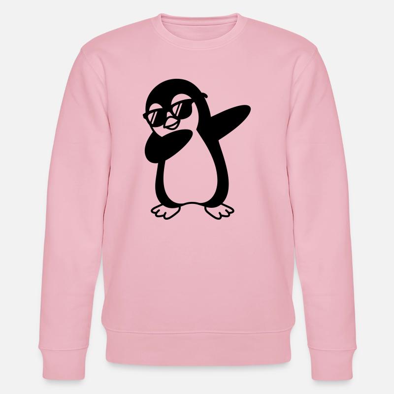 Pinguin Dab - Stanley/Stella Unisex Bio-Sweatshirt CHANGER - Hellrosa