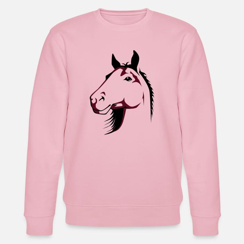Pferd | Horse | Pferdekopf | reiten - Sweat bio CHANGER Stanley/Stella Unisexe - rose pâle