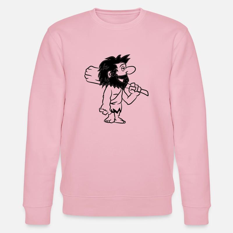 Steinzeitmensch witzig comic - Stanley/Stella Unisex Bio-Sweatshirt CHANGER  - Hellrosa
