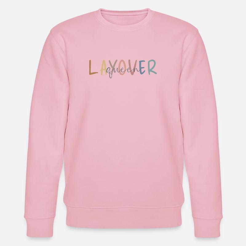 Flight Attendant Geschenk - Flugbegleiter Geschenk - Stanley/Stella Unisex Bio-Sweatshirt CHANGER  - Hellrosa
