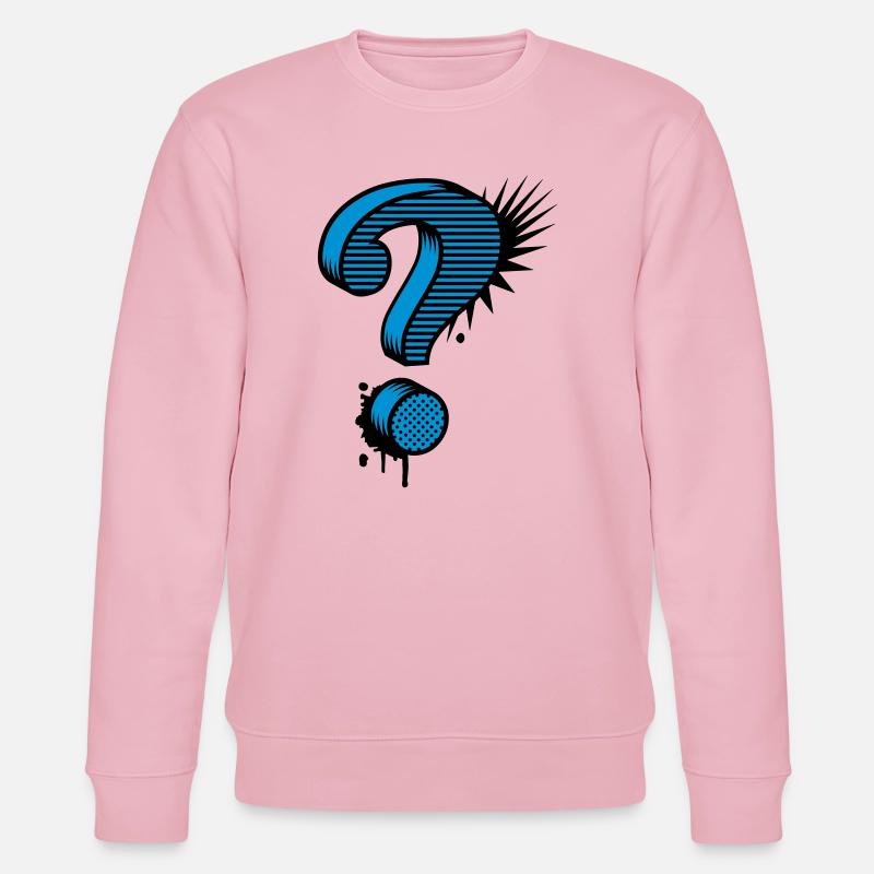 A question mark graffiti - Stanley/Stella CHANGER Unisex Organic Sweatshirt - cotton pink