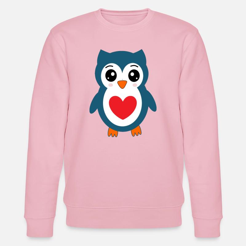 Eule blaue Eule  - Stanley/Stella Unisex Bio-Sweatshirt CHANGER  - Hellrosa