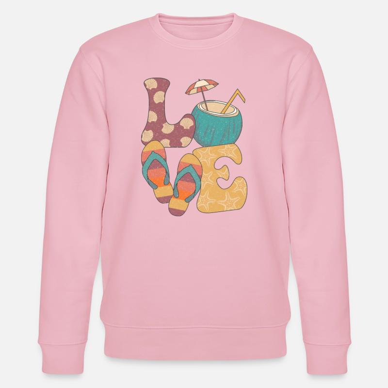 Sommerliche Liebe - Stanley/Stella Unisex Bio-Sweatshirt CHANGER - Hellrosa