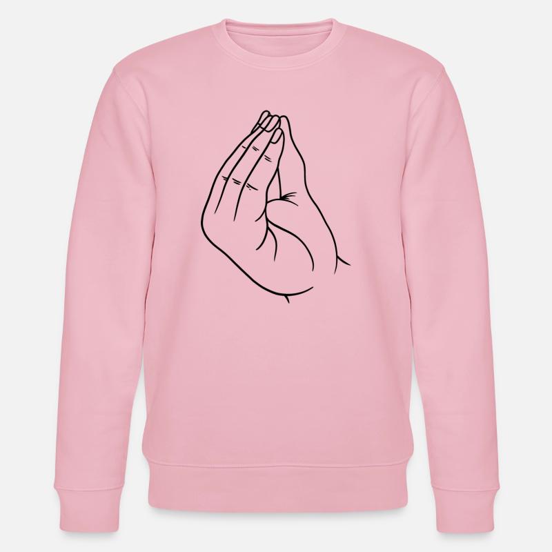 Geste italien de la main - Sweat bio CHANGER Stanley/Stella Unisexe - rose pâle