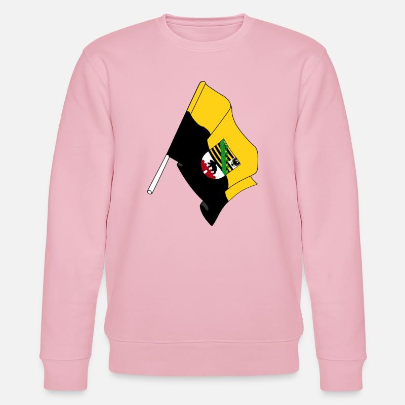 Flagge von Sachsen-Anhalt - Stanley/Stella Unisex Bio-Sweatshirt CHANGER  - Hellrosa