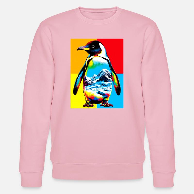Pinguin - Stanley/Stella Unisex Bio-Sweatshirt CHANGER  - Hellrosa