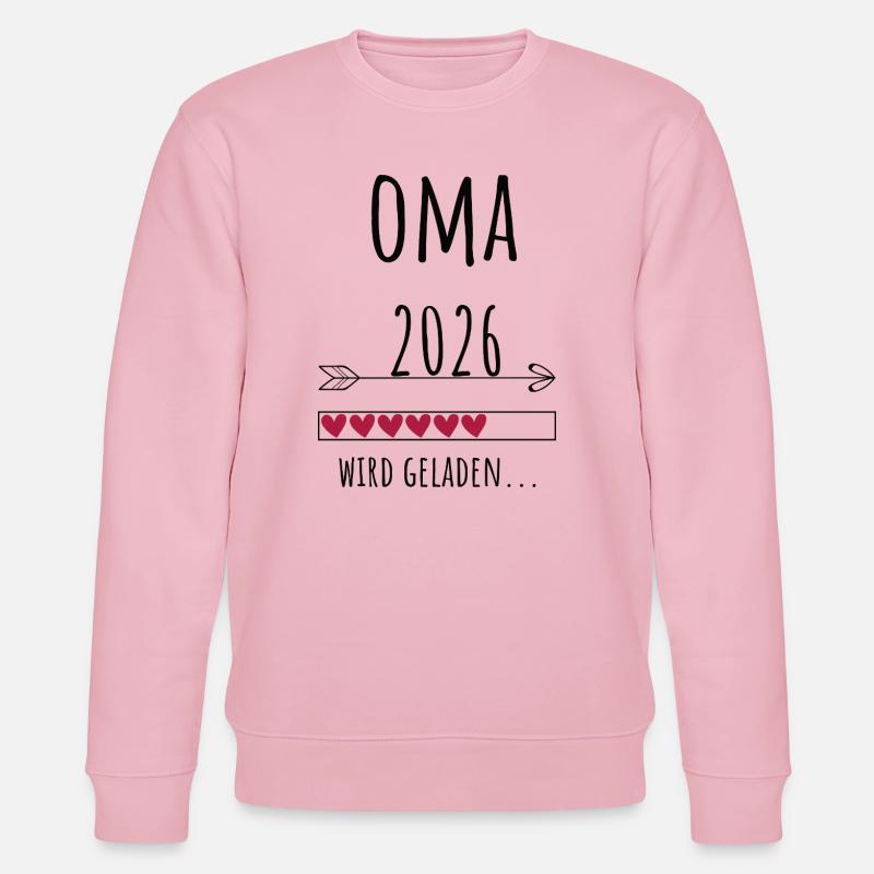 Werdende Oma 2026 Geschenk Schwangerschaft - Stanley/Stella Unisex Bio-Sweatshirt CHANGER - Hellrosa