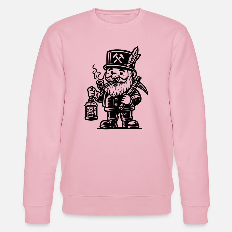 Bergmann Räuchermann Erzgebirge - Stanley/Stella Unisex Bio-Sweatshirt CHANGER  - Hellrosa