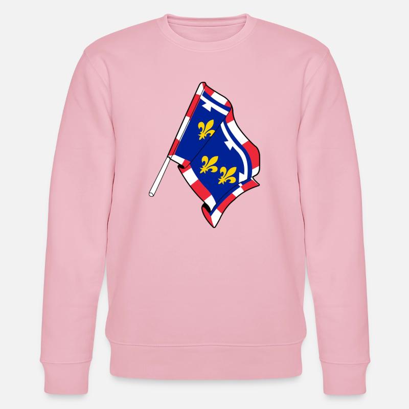 Drapeau du Centre-Val de la Loire - Sweat bio CHANGER Stanley/Stella Unisexe - rose pâle