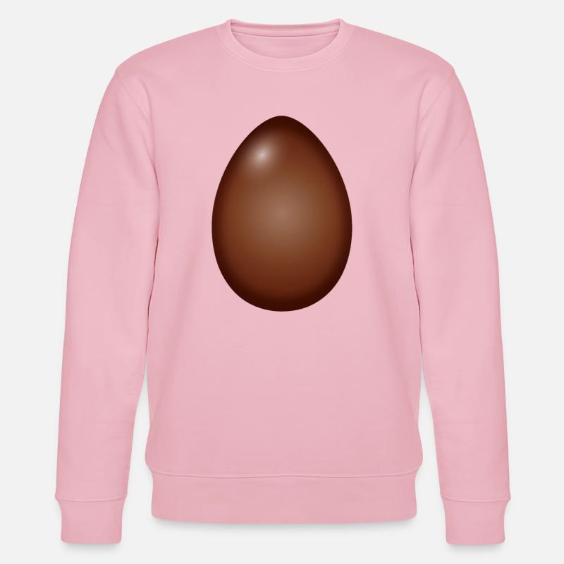 Chocolate Easter egg classic and simple - Stanley/Stella CHANGER Unisex Organic Sweatshirt - cotton pink