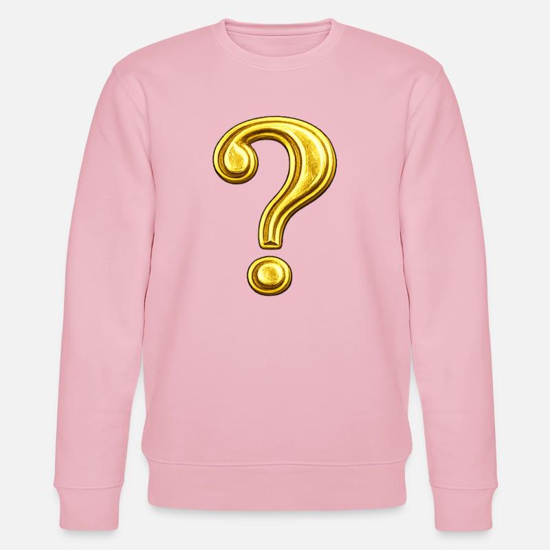 Goldenes Fragezeichen Design - Stanley/Stella Unisex Bio-Sweatshirt CHANGER  - Hellrosa