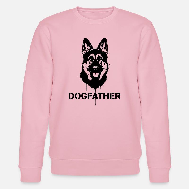 Cooler Dogfather Schäferhund Papa - Stanley/Stella Unisex Bio-Sweatshirt CHANGER  - Hellrosa