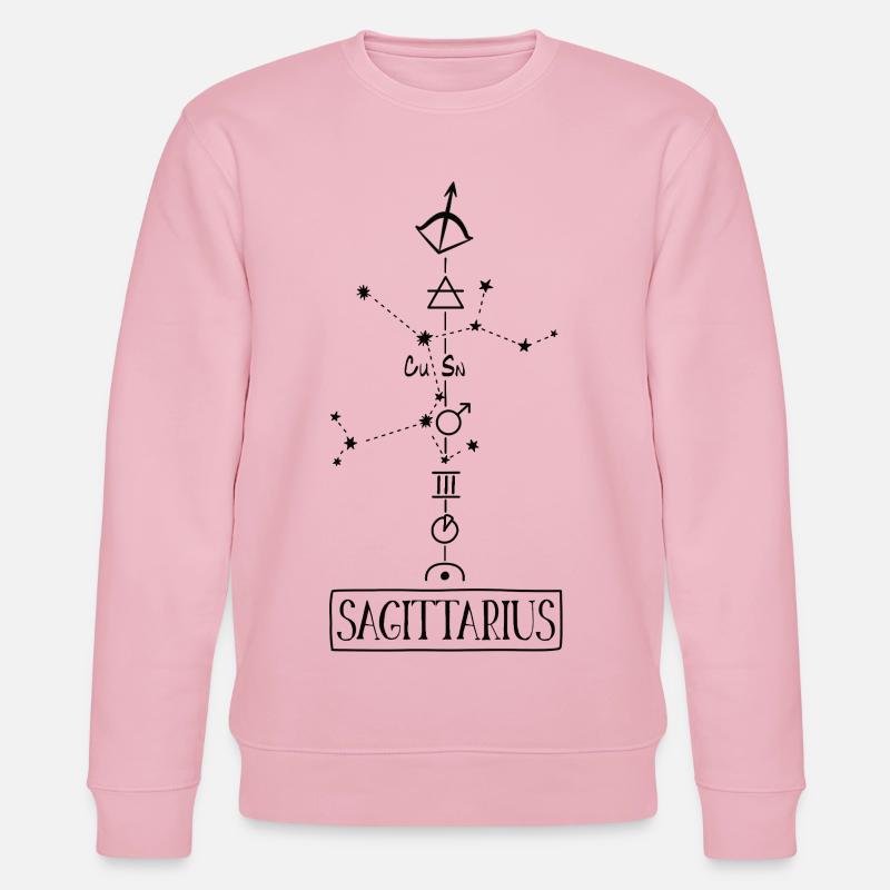 Sagittarius - Schütze Sternzeichen - schwarz - Stanley/Stella Unisex Bio-Sweatshirt CHANGER - Hellrosa