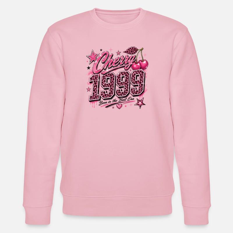 Cherry 1950's Leopard Pink - Stanley/Stella CHANGER Unisex Organic Sweatshirt - cotton pink