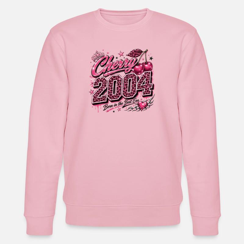 Cherry 2004 Leoparden Style - Stanley/Stella Unisex Bio-Sweatshirt CHANGER  - Hellrosa