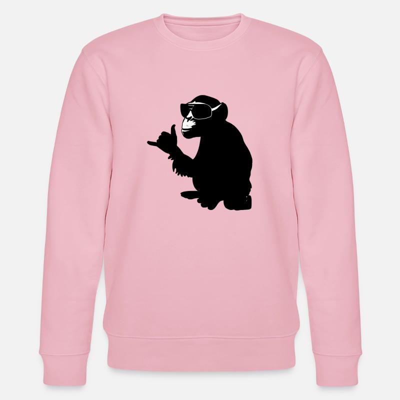monkey - Stanley/Stella Unisex Bio-Sweatshirt CHANGER  - Hellrosa