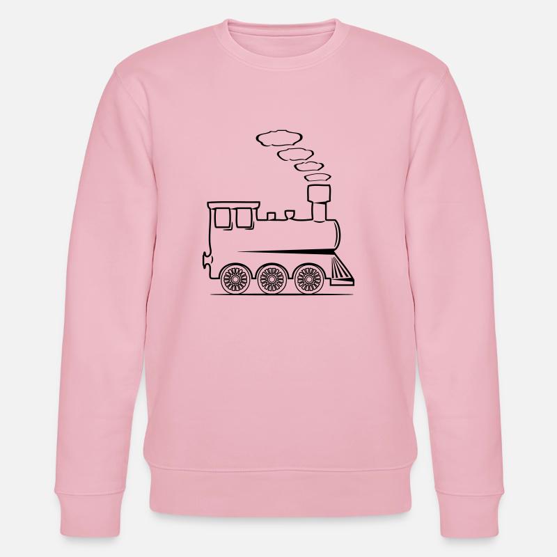dampflok eisenbahn lok spielzeug - Stanley/Stella Unisex Bio-Sweatshirt CHANGER  - Hellrosa