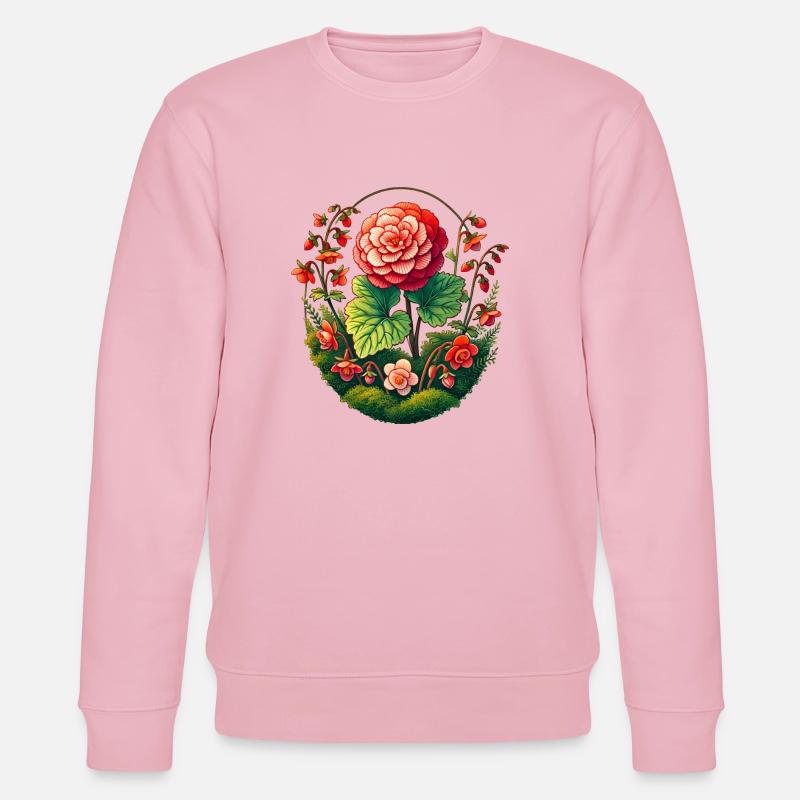 Kamelie - Stanley/Stella Unisex Bio-Sweatshirt CHANGER  - Hellrosa