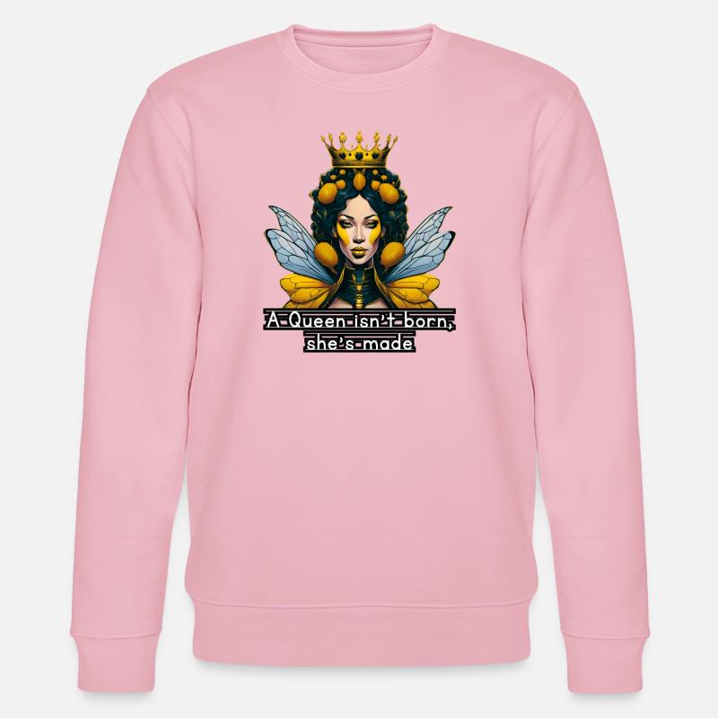 gemachte Königin - Stanley/Stella Unisex Bio-Sweatshirt CHANGER  - Hellrosa