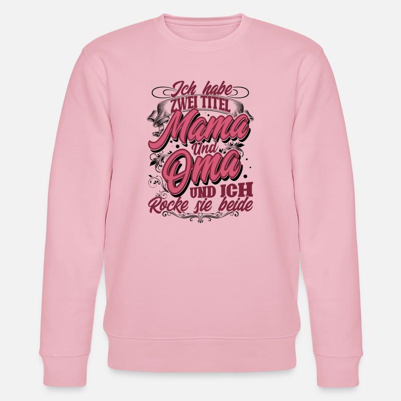 Mama Oma - Stanley/Stella Unisex Bio-Sweatshirt CHANGER  - Hellrosa
