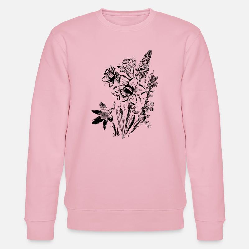 Jonquilles Fleurs Spring Rock Crystal - Sweat bio CHANGER Stanley/Stella Unisexe - rose pâle