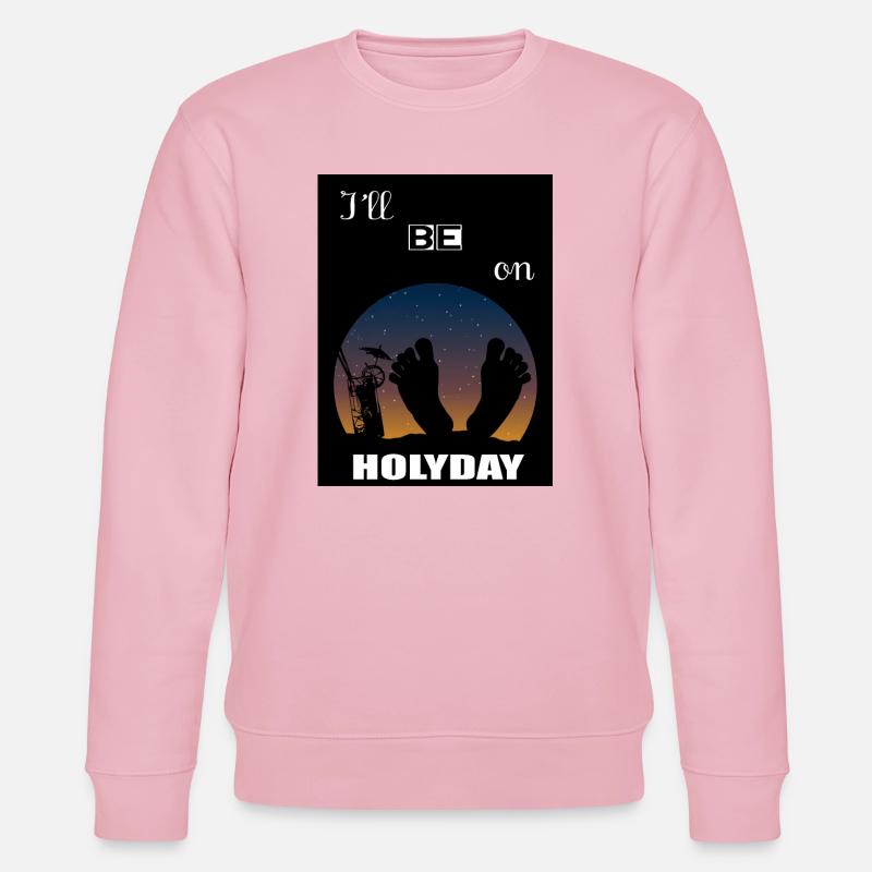 Ich werde im Urlaub sein - Stanley/Stella Unisex Bio-Sweatshirt CHANGER  - Hellrosa