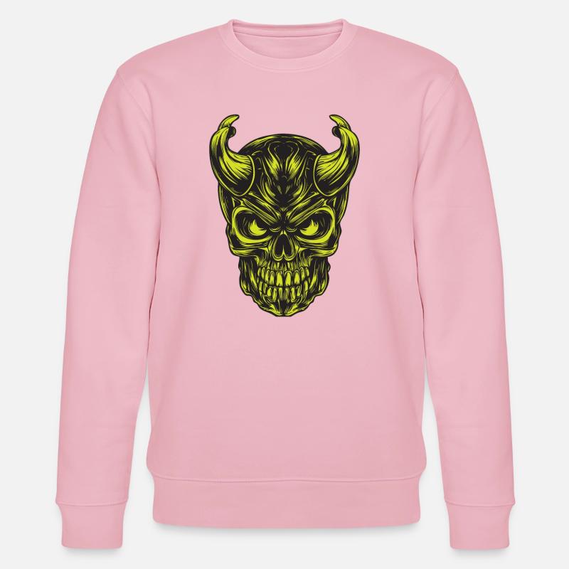 Schädel - Stanley/Stella Unisex Bio-Sweatshirt CHANGER  - Hellrosa