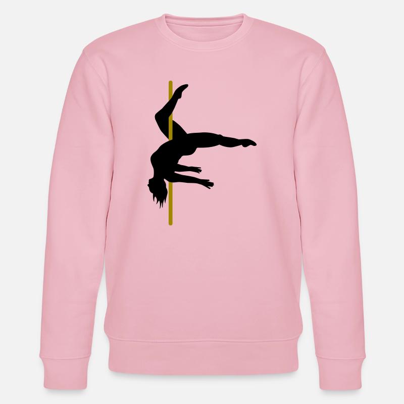 Curvy Poledancer im Inside Leg Hang - Stanley/Stella Unisex Bio-Sweatshirt CHANGER  - Hellrosa