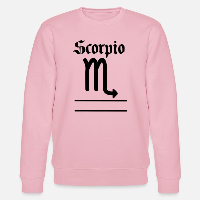 Skorpion Sternzeichen Textbanner - Stanley/Stella Unisex Bio-Sweatshirt CHANGER  - Hellrosa