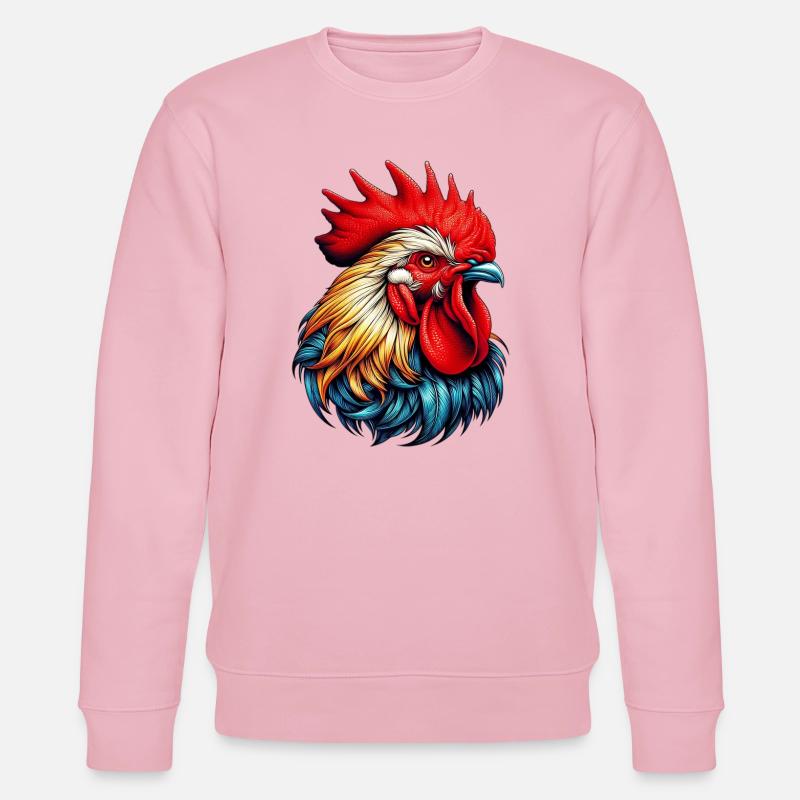 Hahn Henne - Stanley/Stella Unisex Bio-Sweatshirt CHANGER  - Hellrosa