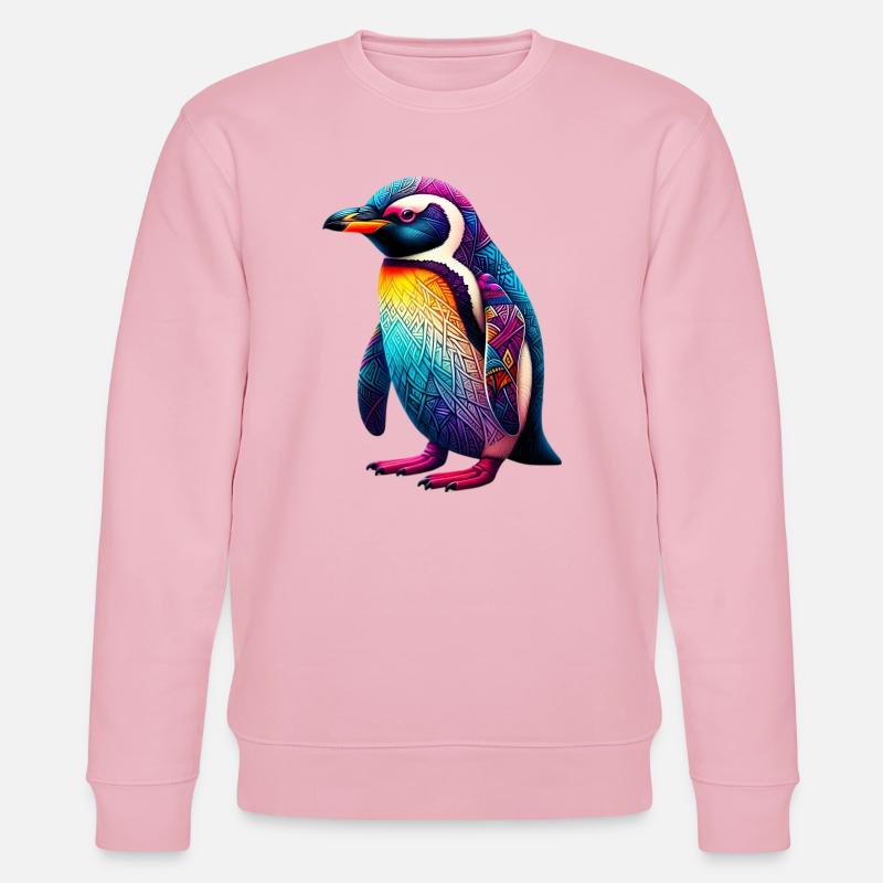 Pinguin - Stanley/Stella Unisex Bio-Sweatshirt CHANGER  - Hellrosa